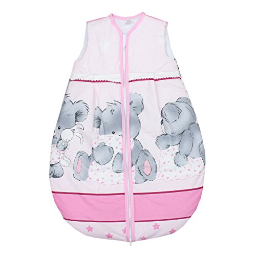 Babyschlafsack ohne Ärmel Kinderschlafsack Wattierter Baby Schlafsack Eulen Giraffe Elefanten