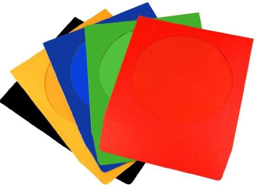 Four Square Media 200 CD Coloured Sleeves White with Window and Flap - 200 pack