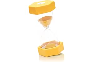 EMHTHME Clessidra Bambini, Timer per bambini, Sabbia Timer, Clessidre colorate, Regalo creativo per bambini, Assistente di gestione del tempo(Macaron Arancia, 5 minuti)