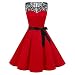 Produktbild ODRD Clearance SaleS-2XL Weihnachten Kleider Damen Kleid Xmas Rentier Printed O-Neck Lange Ärmel Sweatshirt Tops Bluse Kleider Ballkleid Festliche Cocktailkleid Schädel Lace Abend Swing Dress Party