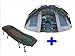 Produktbild MK-Angelsport "Fort Knox 2 Mann Dome" Zelt Karpfenzelt + 8-Bein-Liege incl. Gummihammer