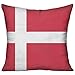 Produktbild Square Pillow Covers - Cool Cross Red Denmark Flag Cushion Case for Sofa Bedroom Car - Inserts Are Not Included - 18" X 18"