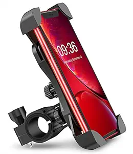 Lucky niversal 360 Degree Adjustable Mobile Phone Holder for Bicycle | Bike | Motorcycle | Ideal for Maps | Navigation - Black