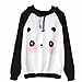 Produktbild Damen Kaputzenpullover, iHee Frauen Cartoon-Panda Print Langarmshirts Pullover Kapuzensweatshirt Casual Tops Bluse (S, Schwarz&Weiß)