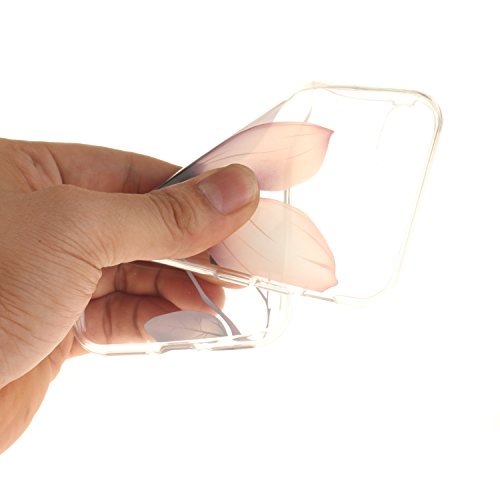 iPhone 7 Hülle,iPhone 7 Hülle Case,iPhone 7 Silikon Hülle [Kratzfeste, Scratch-Resistant], Cozy Hut iPhone 7 (4,7 Zoll) Hülle TPU Case Schutzhülle Silikon Crystal Kirstall Clear Case Durchsichtig, Farbzeichnungen Muster Transparent Weichem Silikon Schutzhülle HandyTasche Schutzhülle Hülle Case Cover Fall-Abdeckung Etui TPU Bumper Schale iPhone 7 (4,7 Zoll) – Magnolie - 6