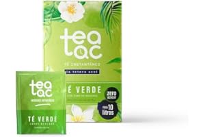 LATETERAZUL LA TETERA AZUL Te Verde Frío Sabor Manzana. Infusión Fría En Polvo. Tea Tac. Caja Con 20 Sobres Prácticos Para Preparar En Cualquier Momento. Sabor Delicioso Y Refrescante En Cada Sorbo.
