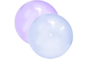 SSRDFU bulle gonflable - Paquet de 2 Boules à Bulles d'Eau Water Polo Ballon Rebondissant Transparent Boule d'Eau Boule à Bulles Magique Ballon de Plage Ballon de Jardin Fête en Plein Air (40cm)