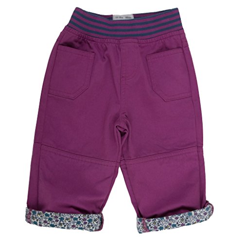 Kite Baby Girls Ditsy Trim Pull Up Trouser, Pink (Magenta), 18-24 Months