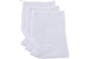 Nubstoer 3 bolsas de nailon para colar alimentos de malla fina de 200 micras, bolsas de filtro de litro