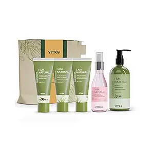Vitro MY BEAUTY BUNDLE Skin Care Gift Set For Men & Women | Combo of Toothpaste, Rose Water, Aloe Vera Gel, Aloe Jojoba Shampoo, Herbal Hair Conditioner Gift Set For Birthday, Anniversay, Wedding,New Year Gift