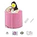 Produktbild Bathtub FoldedHousehold Portable Bathtub, Adult Large Bath, Baby Pool, Outdoor Travel Tub, 65 * 60 cm, Pink, Blue (Color: Blue) -Pink