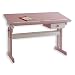 Produktbild Kinderschreibtisch Schülerschreibtisch FLEXI, Kiefer massiv in weiß rosa pink, höhen- und neigungsverstellbar