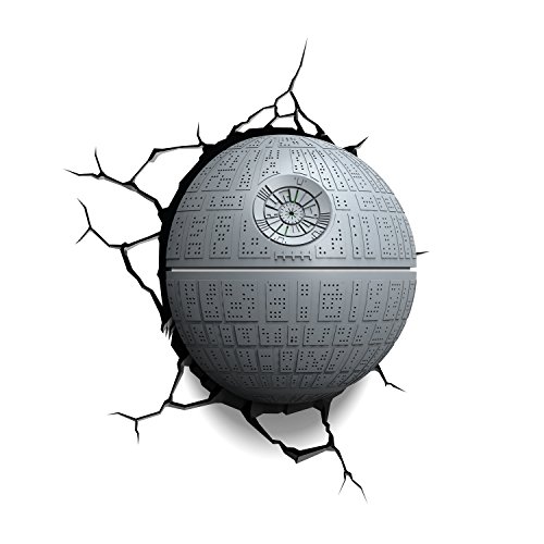 Price comparison product image Star Wars – Death Star 3D Light FX – Nightlight LED – Battery operated Wall light with crack sticker