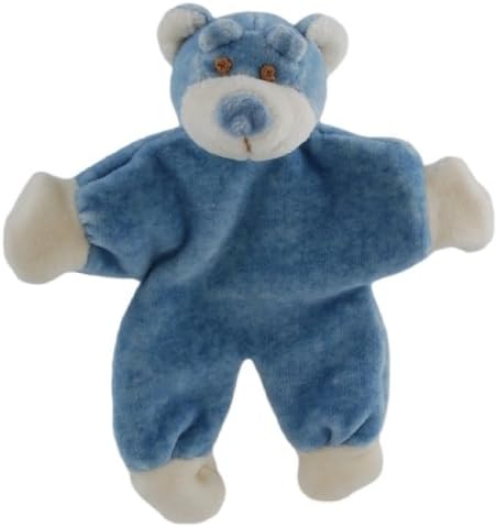 Simply Fido Wally 5-Inch Stuffless Blue Bear with Crinkle Paper Dog Toy
