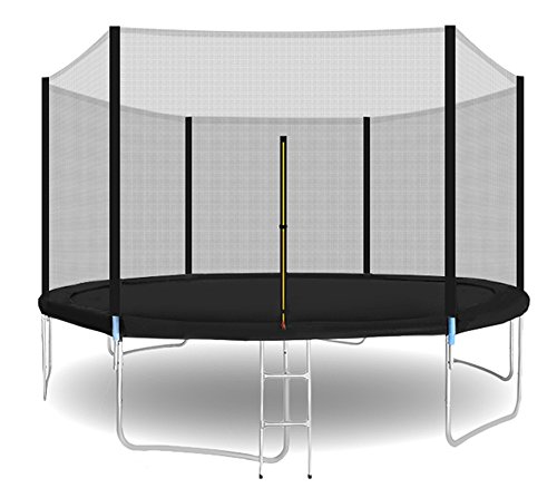 Trampolin 404cm Gartentrampolin Komplettset Sicherheitsnetz Leiter TÜV GS #3253