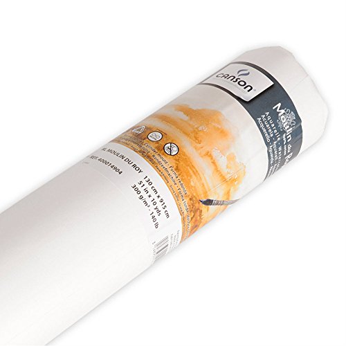 Canson Moulin Du Roy 300gsm watercolour paper, Rough texture, Roll 1.30x9.15m