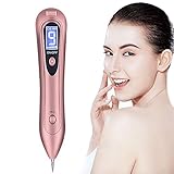  Kit removedor de topos con 9 modos ajustables de lápiz de plasma para puntos oscuros, tatuajes, brujas, pecas, rocíos, pantalla LCD, carga USB