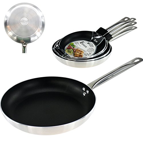 Alu Guss Pfanne mit Edelstahlgriff Profi Bratpfanne Grillpfanne Induktion (28 cm )