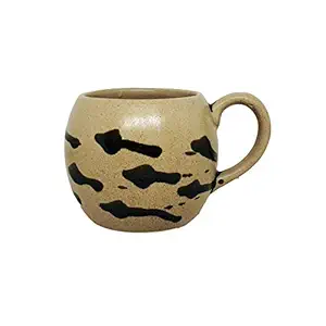 ShopMeFast Cup Shape Ceramic Pots Ceramic Planters for Indoor Plants/Planters,Home Decor,Garden Decor,Office Decor,Decorative Succulents Pot (Color: Brown)(L:11 cm, W:15 cm, H:10 cm)