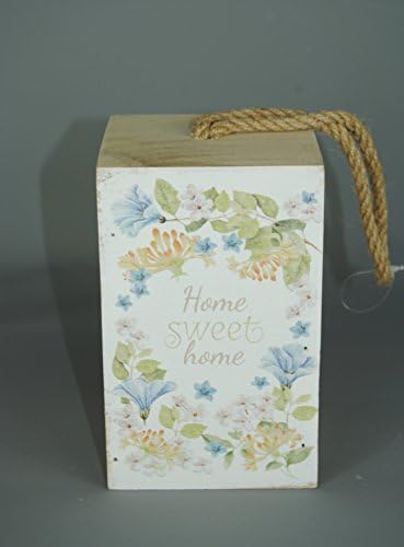 Rustic Wooden block style Doorstop with verse - Home Sweet Home