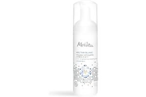 Melvita - Mousse Démaquillante Éclat - Nectar de Lumière - Nettoyant Exfoliant avec Lys Blanc Étoilé pour Teint Lumineux - 150 ml
