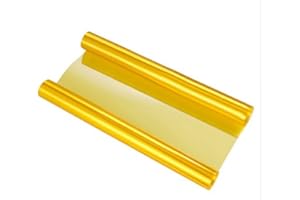 SKS DISTRIBUTION 100cm x 30cm GOLD Car Headlights, Tail Lights, Fog Lights Tint Vinyl Film, Self Adhesive Waterproof