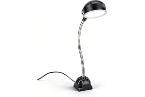 YUEHISY LED-maskinlampa för Svarv och Arbetsbänk, 15W 1500 med Fyrkantig Bas och 30 Cm Flexibel Svanhals, Industriell Verktyg