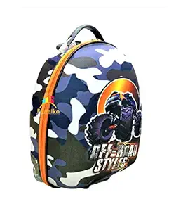 Funeiko Canvas Kids Luggage Trolley Bag for Kids Cartoon Backpack for Boys Kids Travel Trolley Bag for Kids Girls - Multicolor