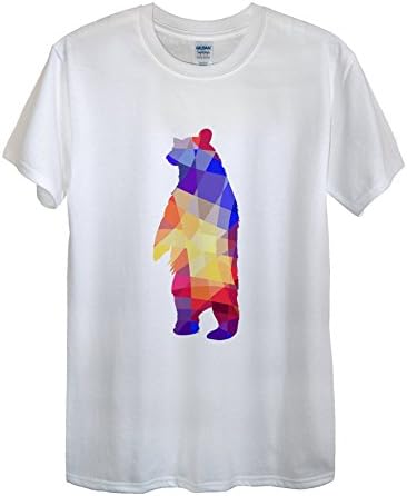Geometric bear T-shirt design hipster hippie swag colour animal Unisex