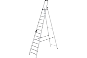 Günzburger Steigtechnik MUNK 40114 Aluminium Stufen-Stehleiter Arbeitshöhe (max.): 5.5m Silber 18kg