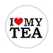 Price comparison product image I LOVE MY TEA Button Badge 38mm Pin Back Lapel