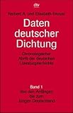 Image de Daten deutscher Dichtung: Chronologischer Abriß der deutschen Literaturgeschichte Band 1: