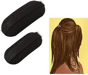 CHANDERKASH Hair Clip Puff Maker, Black (2 Pieces)_Hair Acessories