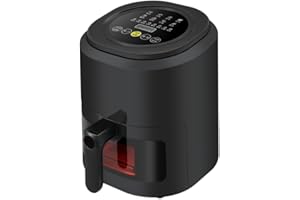 Friggitrice ad Aria Smart-J 6L con Finestra e Touch Control – 1400W, 8 Programmi Automatici, Display LED, Cottura Sana e Senza Olio (Nero)