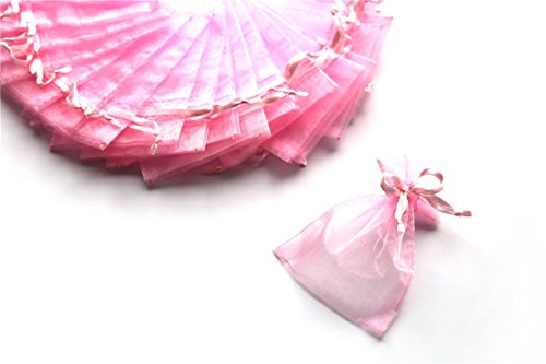 25 Stück Organzabeutel Organzasäckchen 10 x 7,5 cm rosa