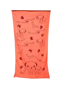 Toffee and Candy, Microfiber Heart Pattern Small Size Wipe Towel for Kids Boys/Girls,Super Soft Muslin, 350 GSM Cotton Bath Towel - Yellow, 32X20 Inch.