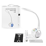 WILIT® HZ T3 5W dimmbare LED Schreibtischlampe/Atmosphärenlampe mit Schwanenhals und Touchfeld für Farblicht und 3 Helligkeitsstufen, weiß - 7