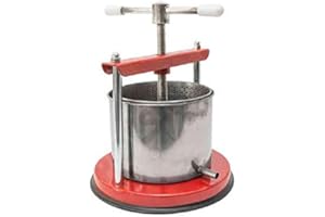 MADE IN ITALY Torchio a vite in Acciaio Inox Grande 32x34x47 CM 5,5lt Rosso