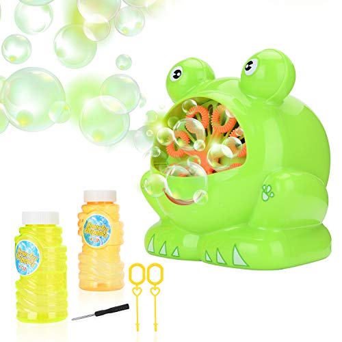 JBSON Machine à bulleq, Automatique de bulleq , souffleur de Bubble Maker Plus de 500 Bulles par Minute pour Les Enfants, fête d'anniversaire, Mariage avec 2 Bouteilles vides