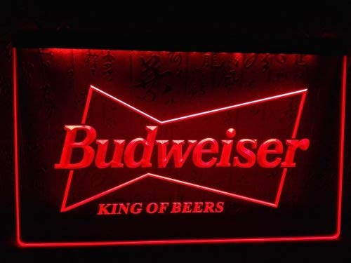 LEDHouse Budweiser La Signatura LED El Acrílico Signo Iluminación El Bar Los Personajes De La Publicidad De Neón De Colour Rojo De Escudo