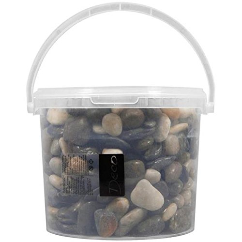 Dekosteine (1L=3,59EUR) Flusskiesel 20-40mm im 5 L Eimer Eurosand