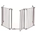 Baby Vivo Comfortable Barrier Metal and Fire Guard Heater Guard Room Fireplace Protection Divider in Grey (4 panels and one door)