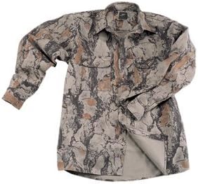 Tactical Bush Shirt, Camo Long Sleeve Shirt with a 7-Button Front, Cotton/Poly Shirt, Hunting Clothe
