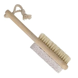 Honeysuck Creative Pumice Stone Bristle Brush Pedicure Tool w/ Wooden Handle - Image 3