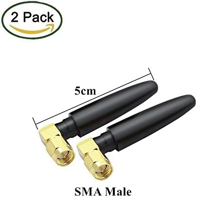 Mini SMA 3.0DBI GSM High Performance 2.4G LTE Antenna, Wifi Signal Booster Amplifier Modem Adapter Network Receiver High-range receiver for mobile hotspots(2 Pack)
