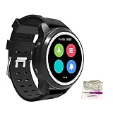 Colinsa 16GB 4G Smartwatch für Android IOS, IP67 Wasserdicht, 1.3inch Kreisförmiger Bildschirm, 620mAh, Bluetooth4.0, GPS, Herzfrequenz, Wählen, Zahlung