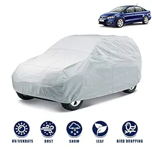Kingsway Dust Proof Car Body Cover for Volkswagen Vento (Model Year : 2010-2017) (Silver Matty, Triple Stitched)