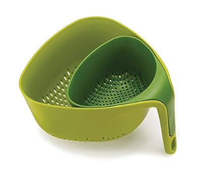 Joseph Joseph Set de 2 Passoires Emboitables Plastique Vert 22,1 x 23,5 x 13,3 cm