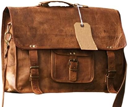 FAIRKRAFT Leather Laptop Bag Messenger Briefcase Satchel 15" Gift Leather Bag