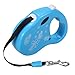 Produktbild Foxpic 3m Hundeleine Führleine Roll-Leine aus ABS bis 15kg/33LBS für Hunde Blau ( Auto Sicherheitsgurt als Geschenk)